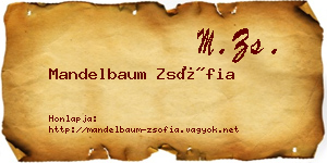 Mandelbaum Zsófia névjegykártya